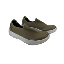 Oofos Oomg Eezee Low Comfort Recovery Lightweight Olive Green Slip On Size 8 /39