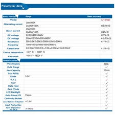  UT210E Mini Digital Handheld Clamp Multimeter Backlight LCD True RMS RBQD