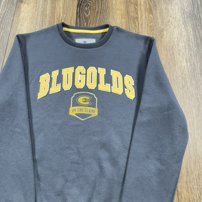 #ad Vintage Eau Claire Sweatshirt Mens S Blue University Blugolds UWEC NCAA Team Y2K $29.96