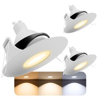 3X Yoku Einbaustrahler Schwenkbar IP65 Weiß 5W GU10 Drei Lichtfarben Deckenspot