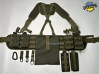 Tactical Battle Belt MOLLE Harness AK Mag Pouches Load Bearing LBE Olive Ukraine