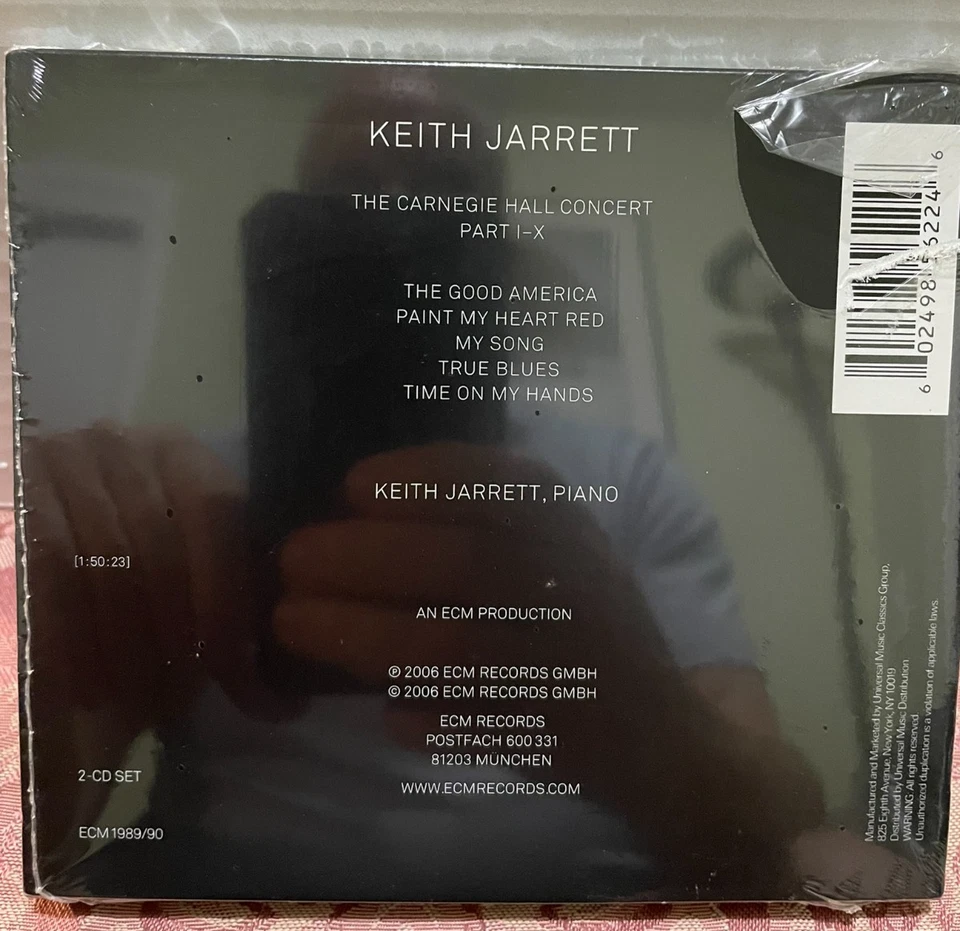Keith Jarrett The Carnegie Hall Concert ECM 2 CD Digipak. New Sealed - Image 3 of 3