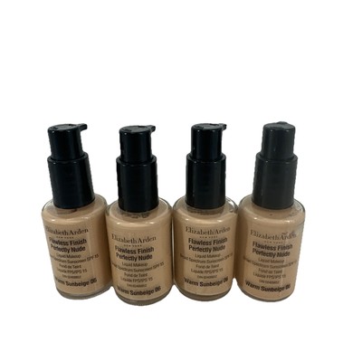 4 PACK Elizabeth Arden Flawless Finish Perfectly Nude SPF 15 Warm Sunbeige 06 x4