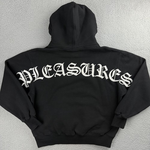 Pleasures Now Felpa con Cappuccio Uomo Large L Nera Neural Ricamata Felpa in Pile 1 - Foto 1 di 11