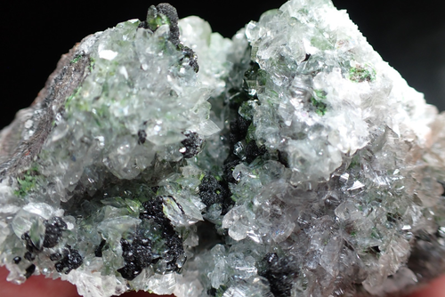 MOTTRAMITE WITH DUFTITE ON CALCITE * NICE !!! Tsumeb Mine, NAMIBIA - Picture 23 of 24