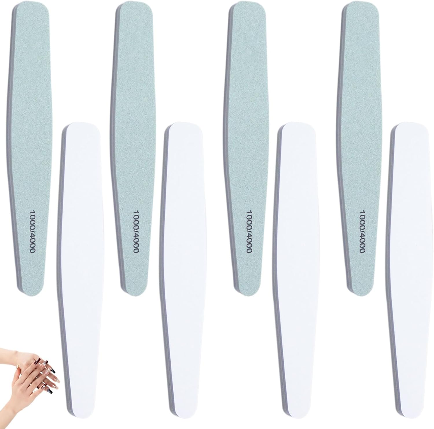 1000/4000 Grit Nail Buffing Block Professional Nail Buffer, Fingernail Files for