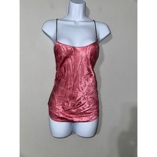 Victoria's Secret Pink Cami Top Size M Spaghetti Strap Tank Satin