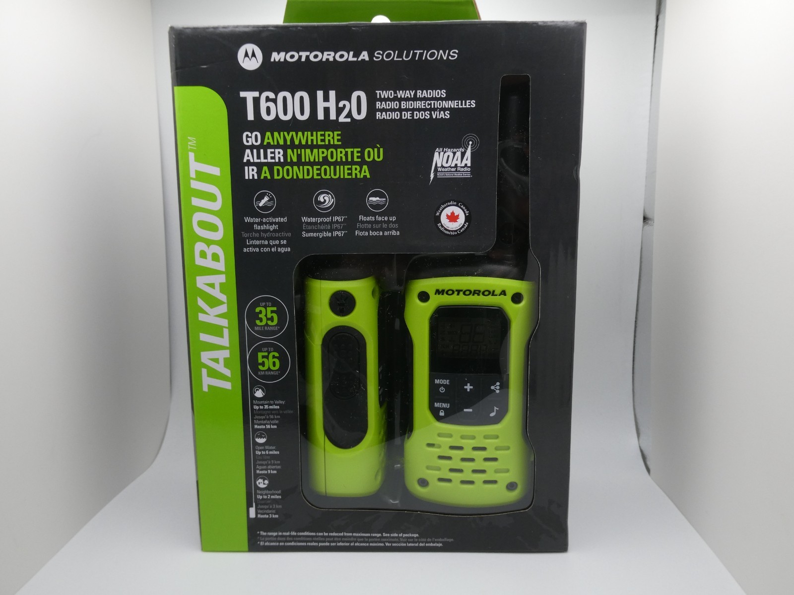 Motorola Talkabout T600 H2O Walkie-Talkie 2-Pack 35mi/50KM L