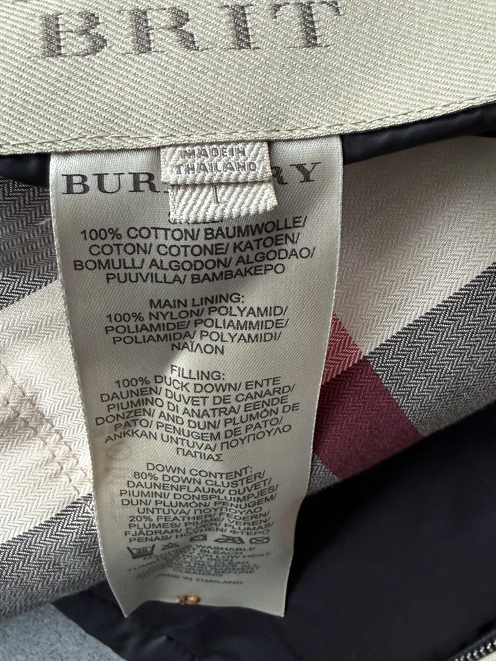 Аккуратно б/у винтажный двусторонний пуховик Burberry Brit черный/новый чек LG - Изображение 3 из 4