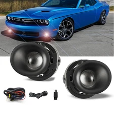 For 2015-2023 Dodge Challenger Fog Lights Driving Lamps w/Wiring+Switch+Bulbs