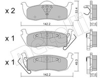Metelli Bremsbelagsatz, Scheibenbremse 22-0720-0 FüR Jeep