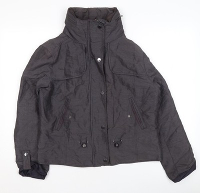 Marks and Spencer Mädchen schwarze gefütterte Jacke mit Kapuze Größe 12 Wintermantel
