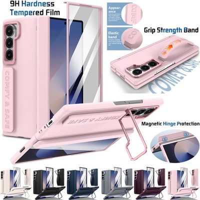Handyhülle für Samsung Galaxy Z Fold 7 6 5 4 3 Gehärtetes Glas Armband Case