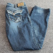 Silver Jeans Co Tuesday Mid Baby Boot Jeans Women Size 14 33