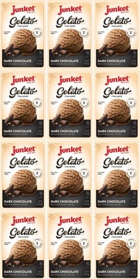 Junket Homemade Chocolate Gelato Mix (Ice Cream Maker or Stir By Hand)  4oz 12pk