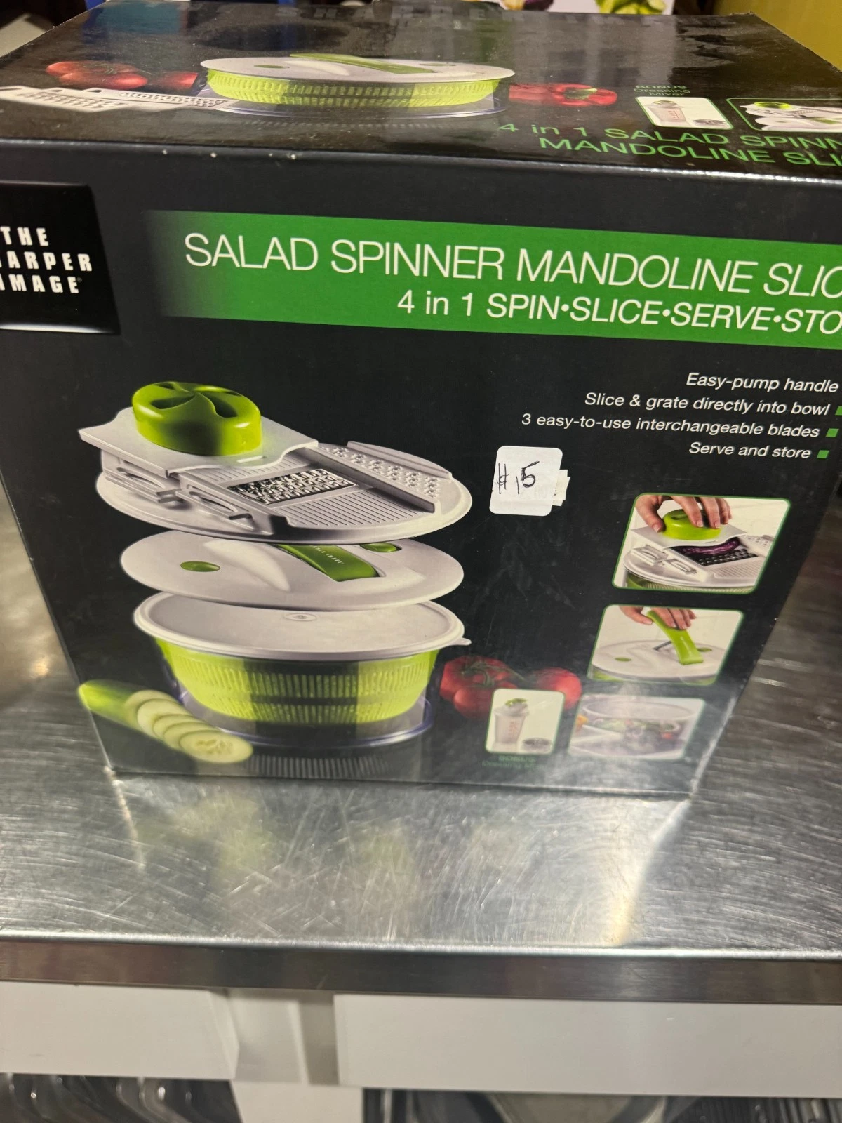 Sharper Image 4-in-1 Salad Spinner and Mandoline Slicer
Opens in a new window or tab