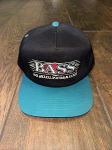 Vintage Bass Anglers Sportsman Society Fishing Two-Tone Snapback Hat