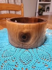 BEAUTIFUL Baby BLACK WALNUT KNOT LINES Hand Turned Wood Bowl 6 X 3"