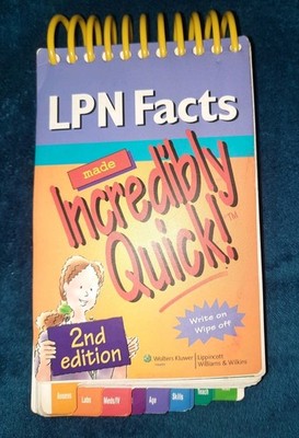 LPN Facts Made Incredibly Quick Spiral Pocket Size Nursing Study Guide