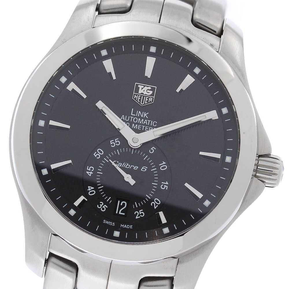 TAG HEUER Link Caliber 6 WJF211A Date black Dial Automatic Men's Watch_976944