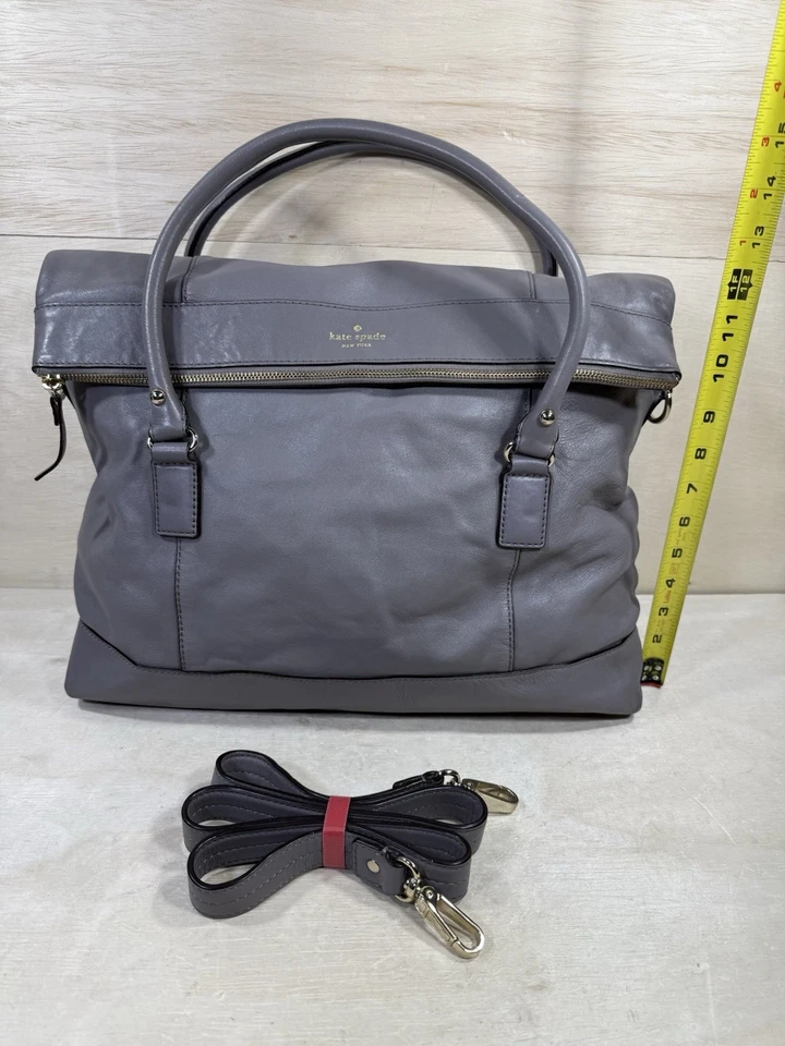 Kate Spade Fremont Place Carmen Grey Tote weekend Crossbody Strap & Handles - Image 4 of 4