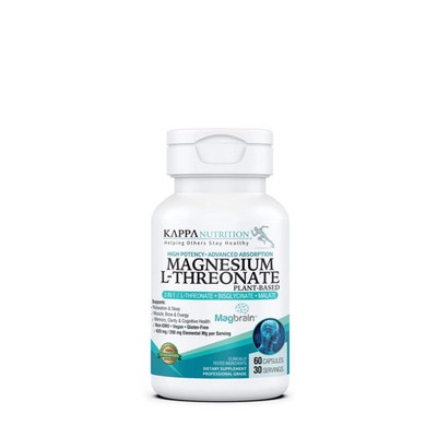 Kappa Nutrition Magnesium L-Threonate 420mg 60 Vegan Capsules Brain Sleep