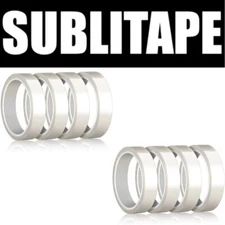 8 Rolls CLEAR HEAT RESISTANT Tape Sublimation Transfer SUBLITAPE 20mm x 33m