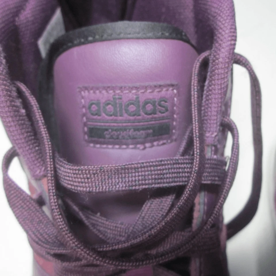 Adidas Neo Cloudfoam Zapatilla Alta Para Mujer 8.5 Cuero Borgoña Zapato con Cordones Foto 3 de 4