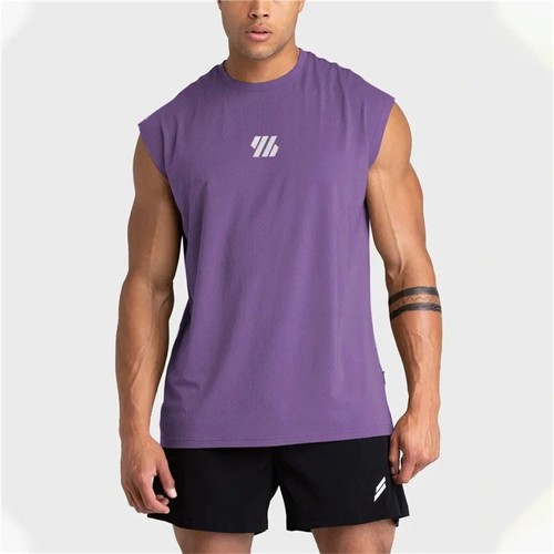Uomo Sport Palestra Canotta Canotta Maglia Senza Maniche Bodybuilding Fitness+ - Foto 7 di 8
