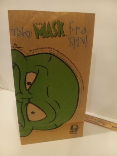 Taco Bell 1997 THE MASK Kinder Mahlzeit Papiertüte - Bild 3 von 9