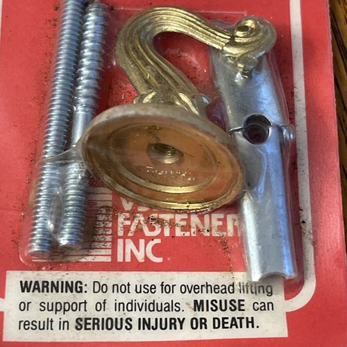 Vintage 1984 NOS VSI Fasteners Brass Swag Hook 96710 Made in Japan
