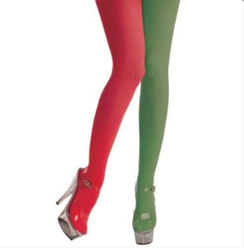 NEW Elf Tights Red & Green - Xmas Theme Santa Fancy Dress Christmas Accessory - Picture 1 of 1