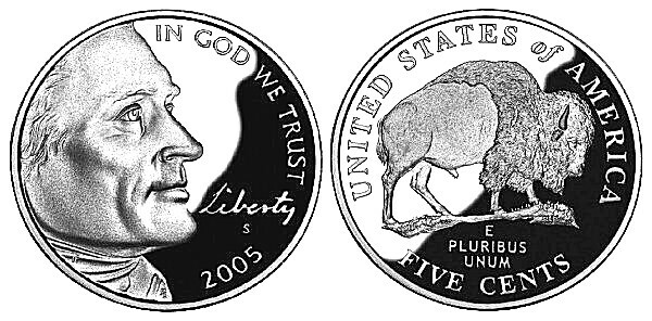 2005 S JEFFERSON NICKEL BISON GEM DCAM PROOF from PROOF Set | eBay