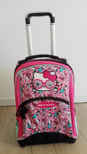 HELLO KITTY ZAINO TROLLEY SCUOLA HELLOKITTY SEVEN | eBay