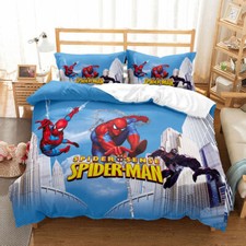 Marvel Spiderman 3D Bedding Set Quilt Duvet Cover Pillowcase Single Double UK
