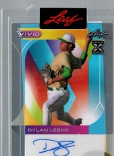 2022 Leaf Vivid Blue Pre-Prod Proof Autograph Dylan Lesko 1/1 Factory Sealed