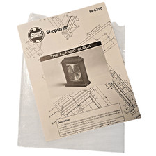 Shopsmith Plans & Patterns Woodworking The Classic Clock 1990 Full FA-6390