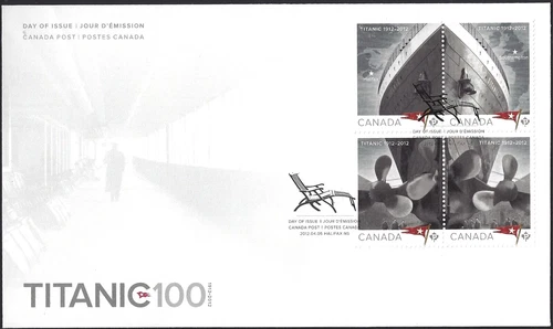 🍁Canada   #2534a  Block  "THE TITANIC" Brand New 2012 First Day Cover