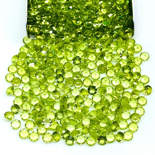 100 Pezzi Peridoto Naturale 2,8mm Taglio Tondo Alta Qualità Pietre Preziose Sciolte Non Trattate - Foto 4 di 8