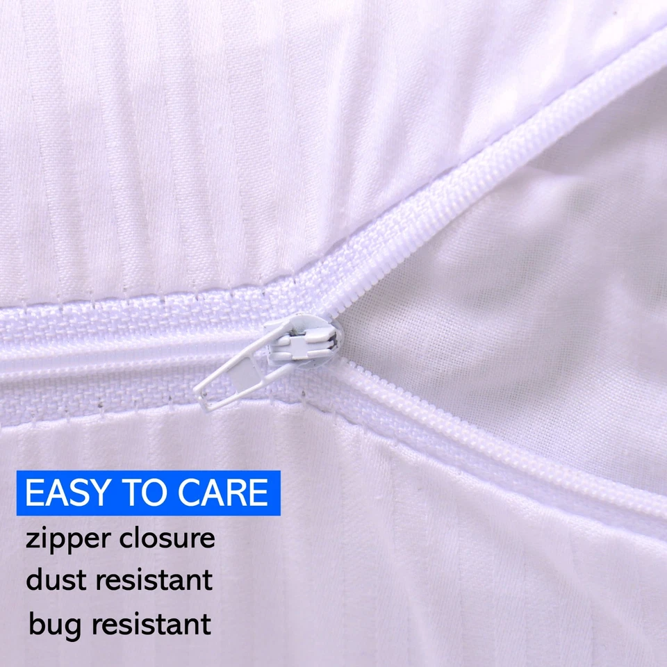 Protectores de almohada tamaño king 100 % algodón 20x36 pulgadas paquete de 2 Foto 4 de 4