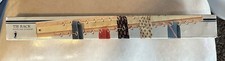 Tie Belt Scarf Rack Holder Wall Mount 36 Pegs brass hooks Solid Oak Wood