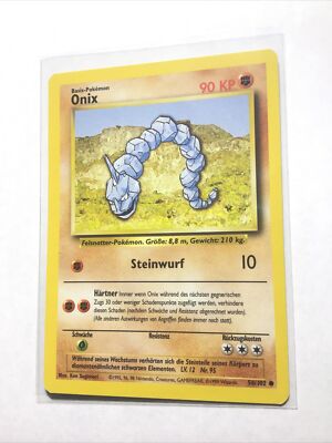 ONIX - 56/102 - 90 KP - GERMAN Base Set - Pokemon Card - NM