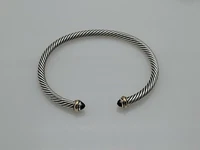 David Yurman Women's Cable Classic Bracelet with 18K Gold & Garnet 4mm size M