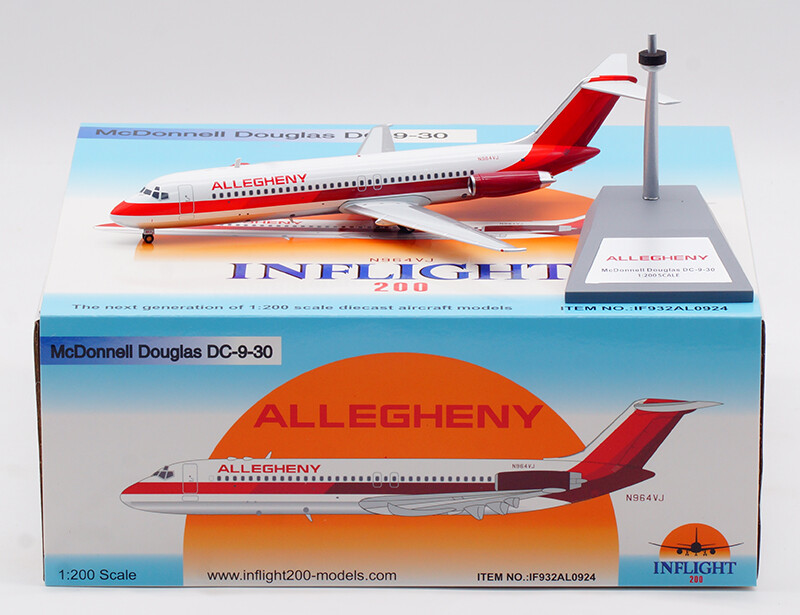 パ*ダ様 1/200 LIMITED EDITION DC-9-30 1:200 InFlight ALLEGHENY McDonnell Douglas DC-9-30 Airplane