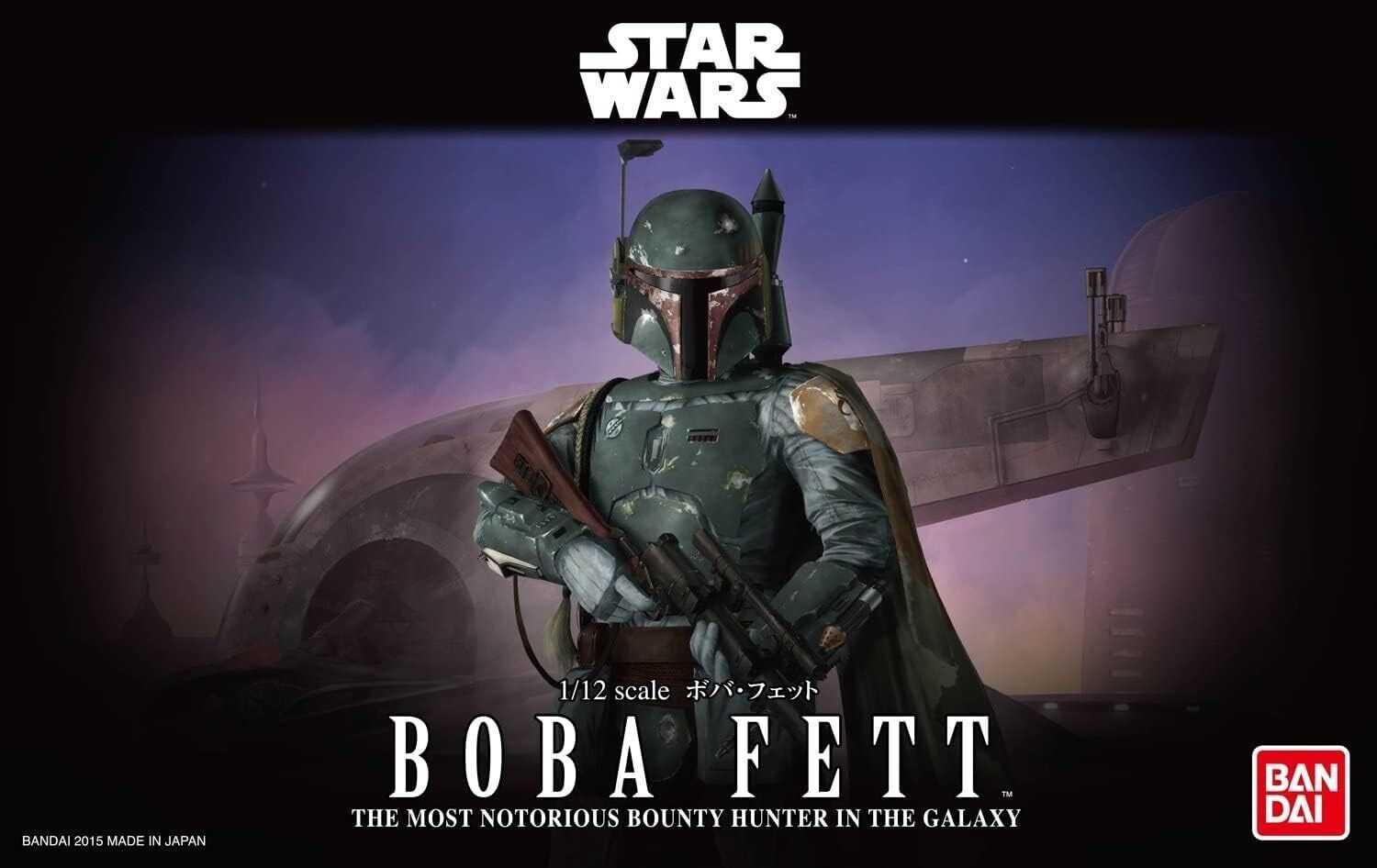 Star Wars Boba Fett Plastic Model Kit Bandai 1/12 Scale