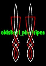 Pinstripe Pinstriping Custom Classic Hot Rat Rod Motorcycle Vinyl Decal Setof 2