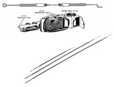 1965 1966 Mustang Heater Cable Set of 3 Heater, Defroster & Temperature Best New