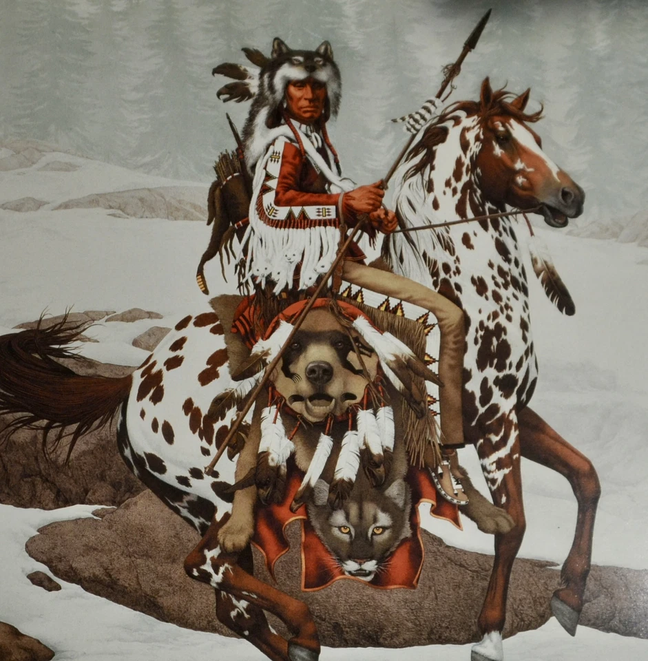 Impresiones artísticas Bev Doolittle 12"X12” papel de lona "espirtas guardianes" oso caballos pintos Foto 4 de 4