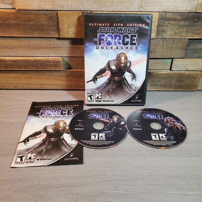 Star Wars The Force Unleashed Ultimate Sith Edition PC Jedi Game 2 Discs Manual