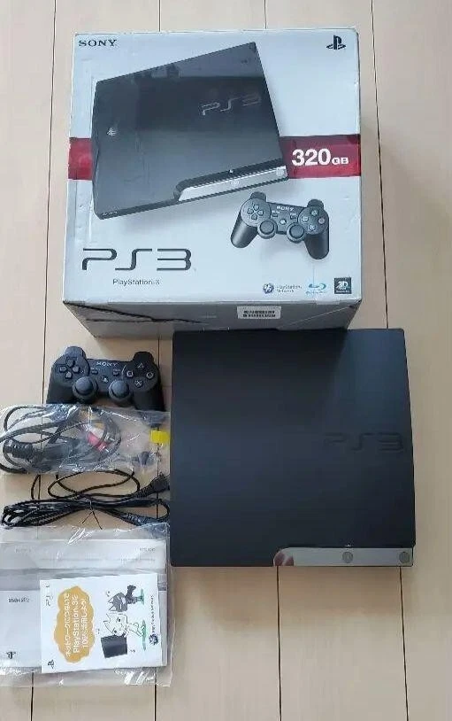 PS3 Charcoal Black CECH 2500B 320GB Console Box Sony PlayStation 3 Slim  [BOX]